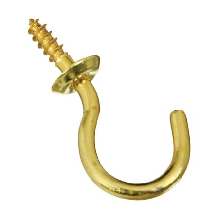 National Hardware National Hardware Gold Solid Brass Cup Hook 10 lb 1 pk N119-685